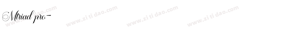 Mtriad pro字体转换